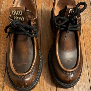 Miu Miu leather oxfords
